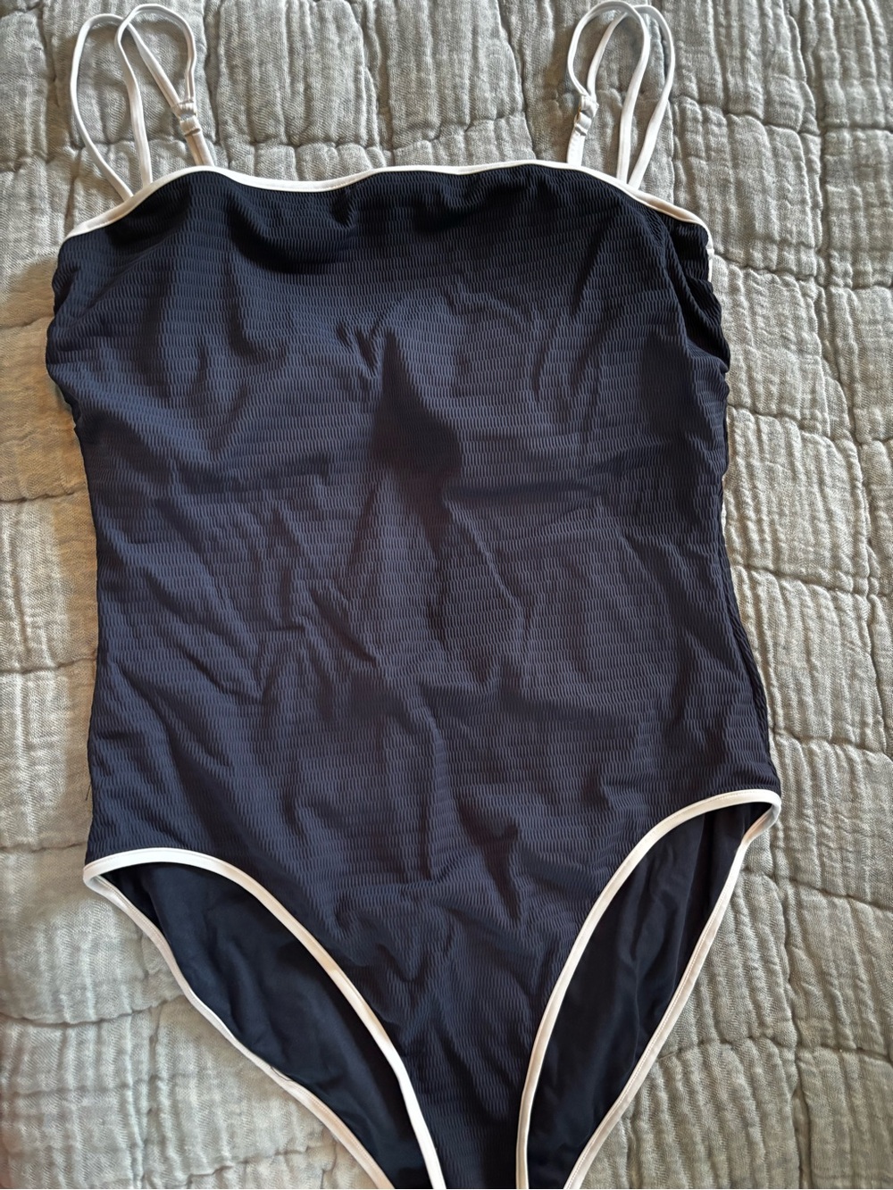 Women’s Seafolly Navy One-Piece Swimsuit with White Trim